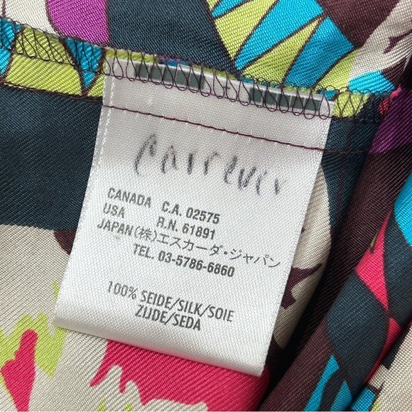 ESCADA Sports Retro Silk Shirt, Color Printed Slight Drawn 38 AS S - Picture 5 of 6